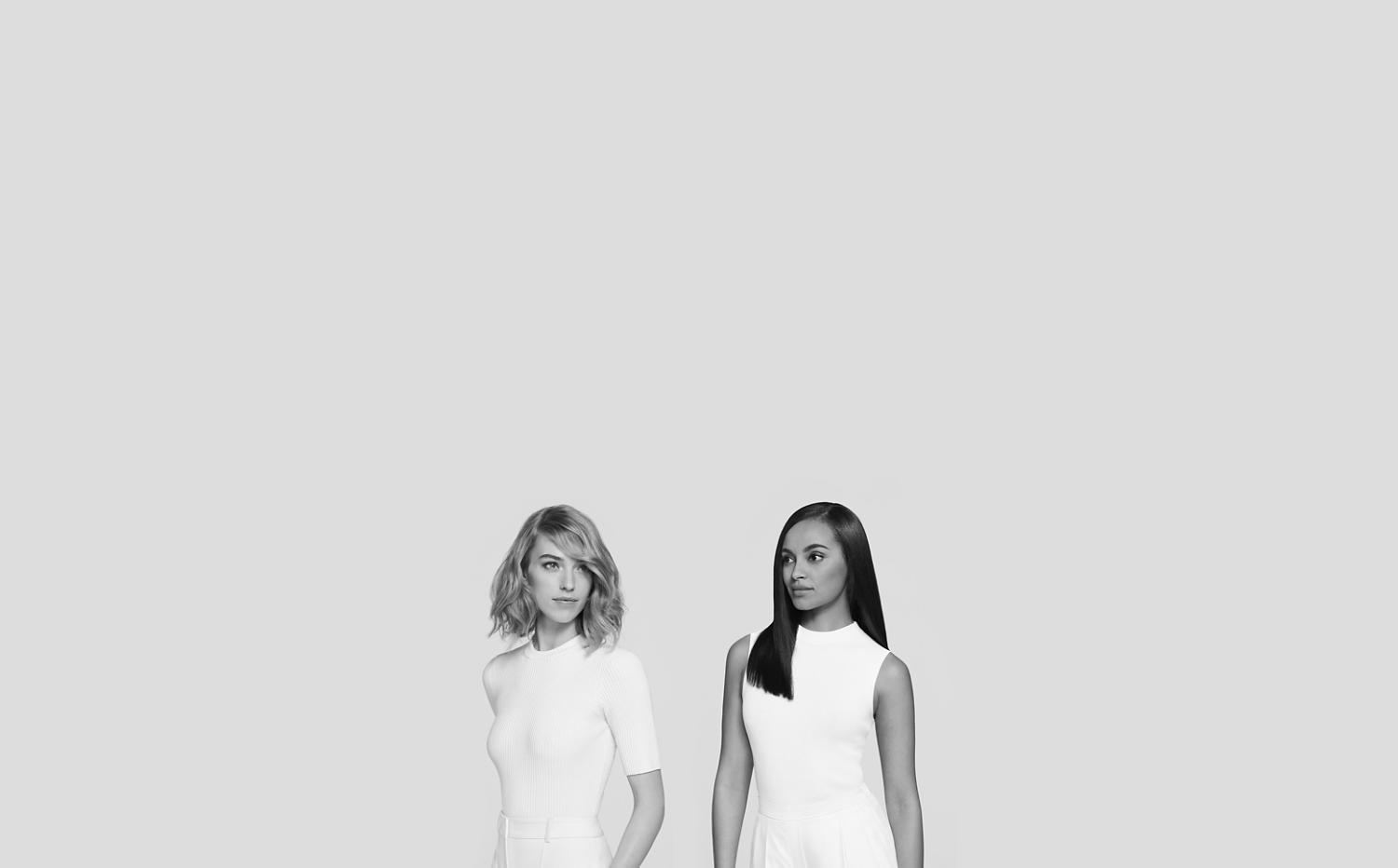 Two women with different hair, both beautifully styled