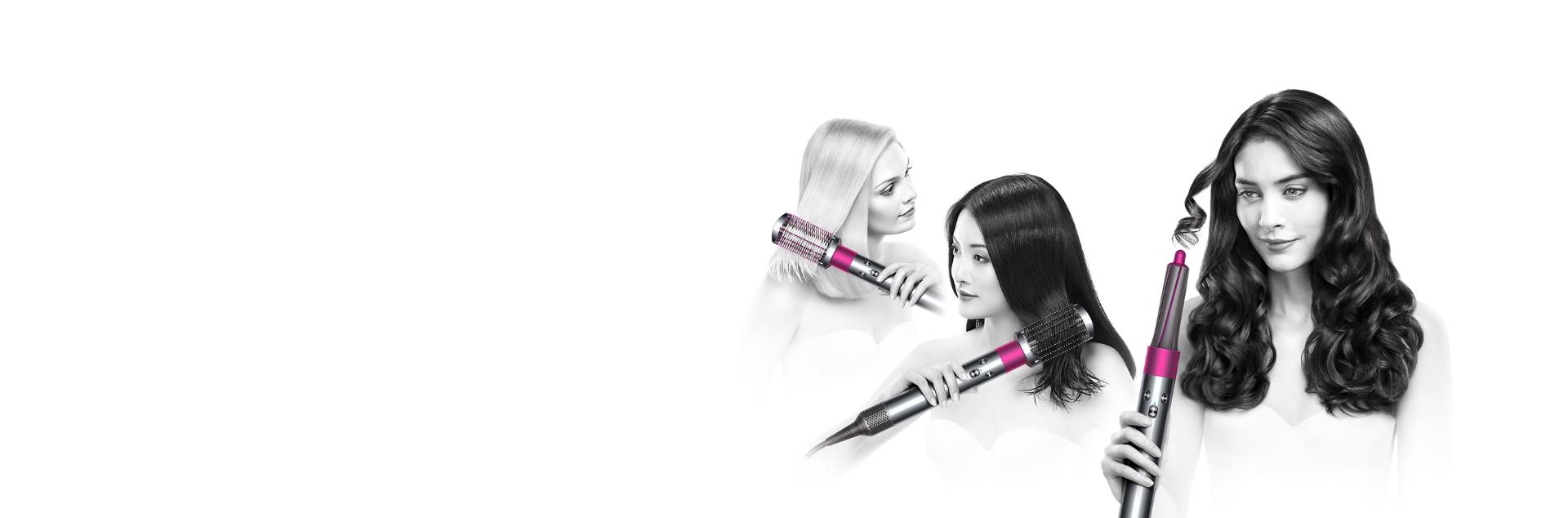 The Dyson Airwrap styler with complete set of attachments