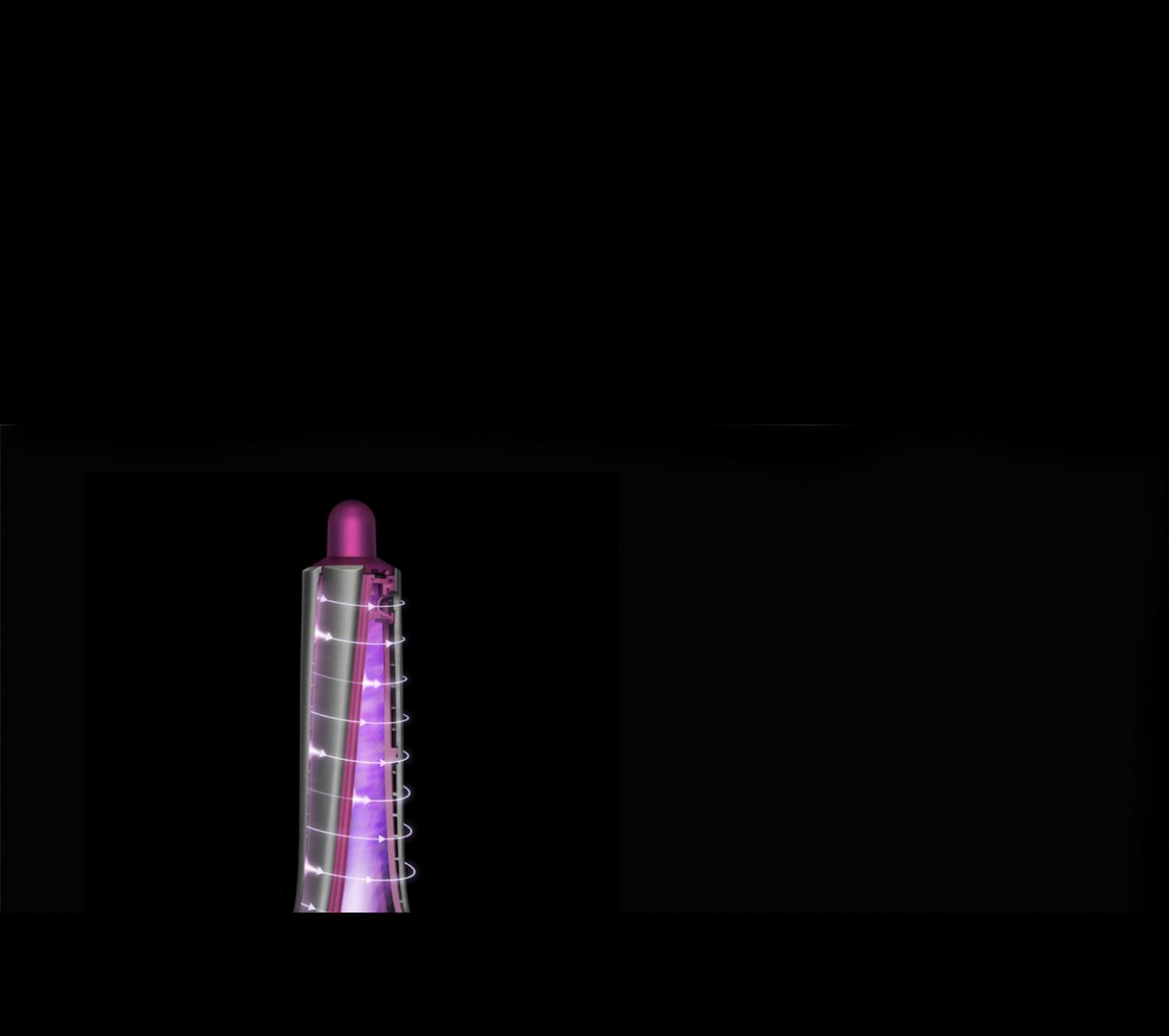 Video demonstration of airflow around the Dyson Airwrap™ hair styler