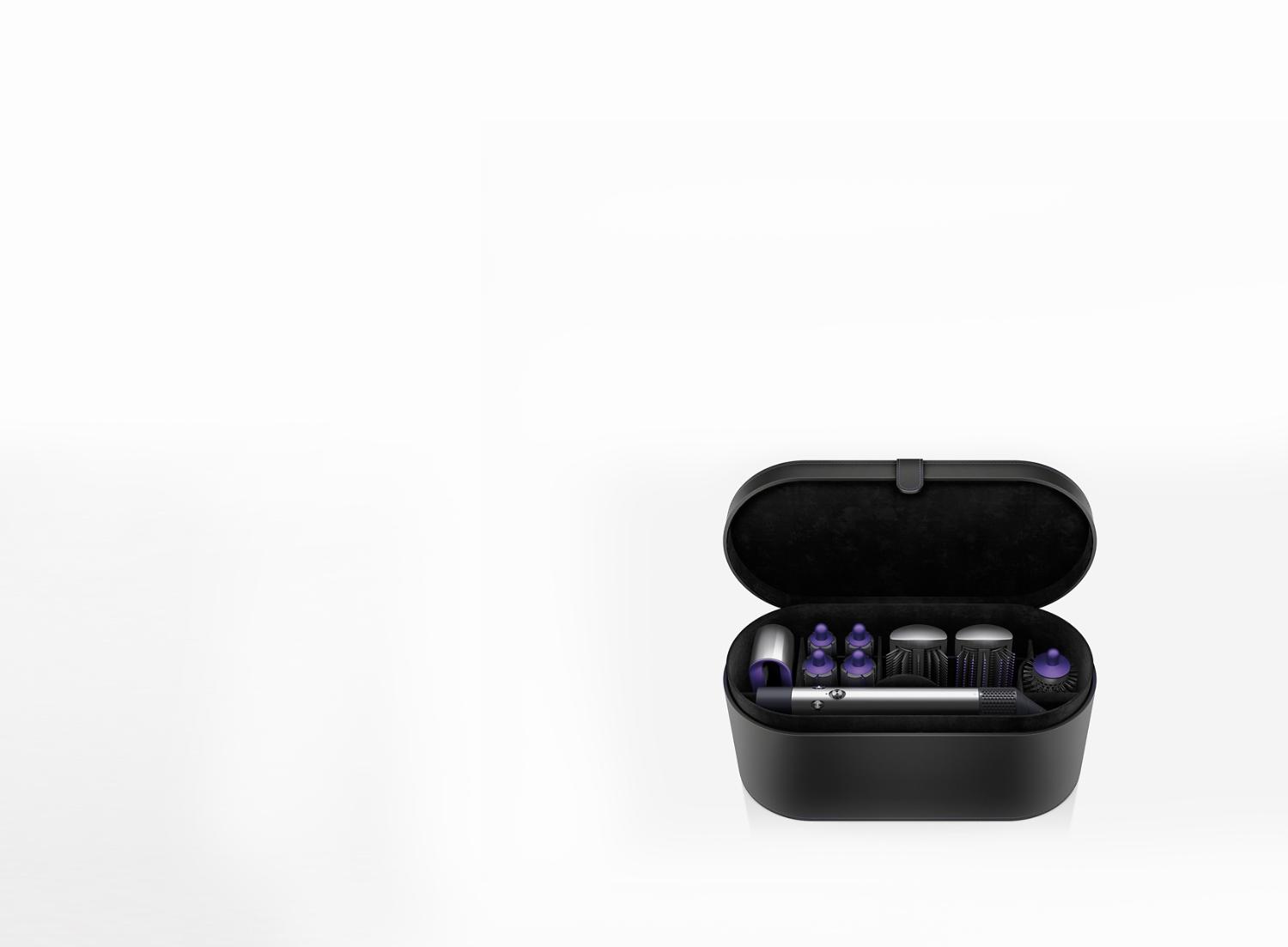 Dyson Airwrap™ hair styler inside hard storage case