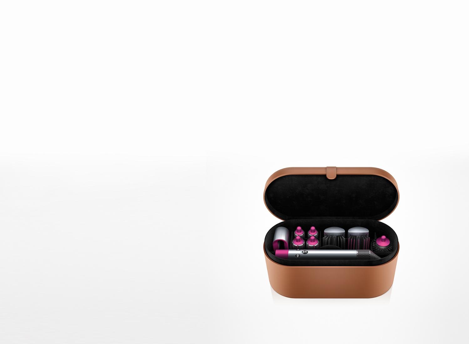 Dyson Airwrap™ hair styler inside hard storage case