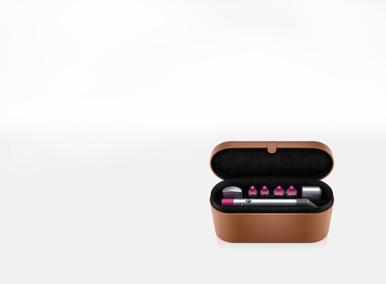 Dyson Airwrap™ hair styler inside hard storage case