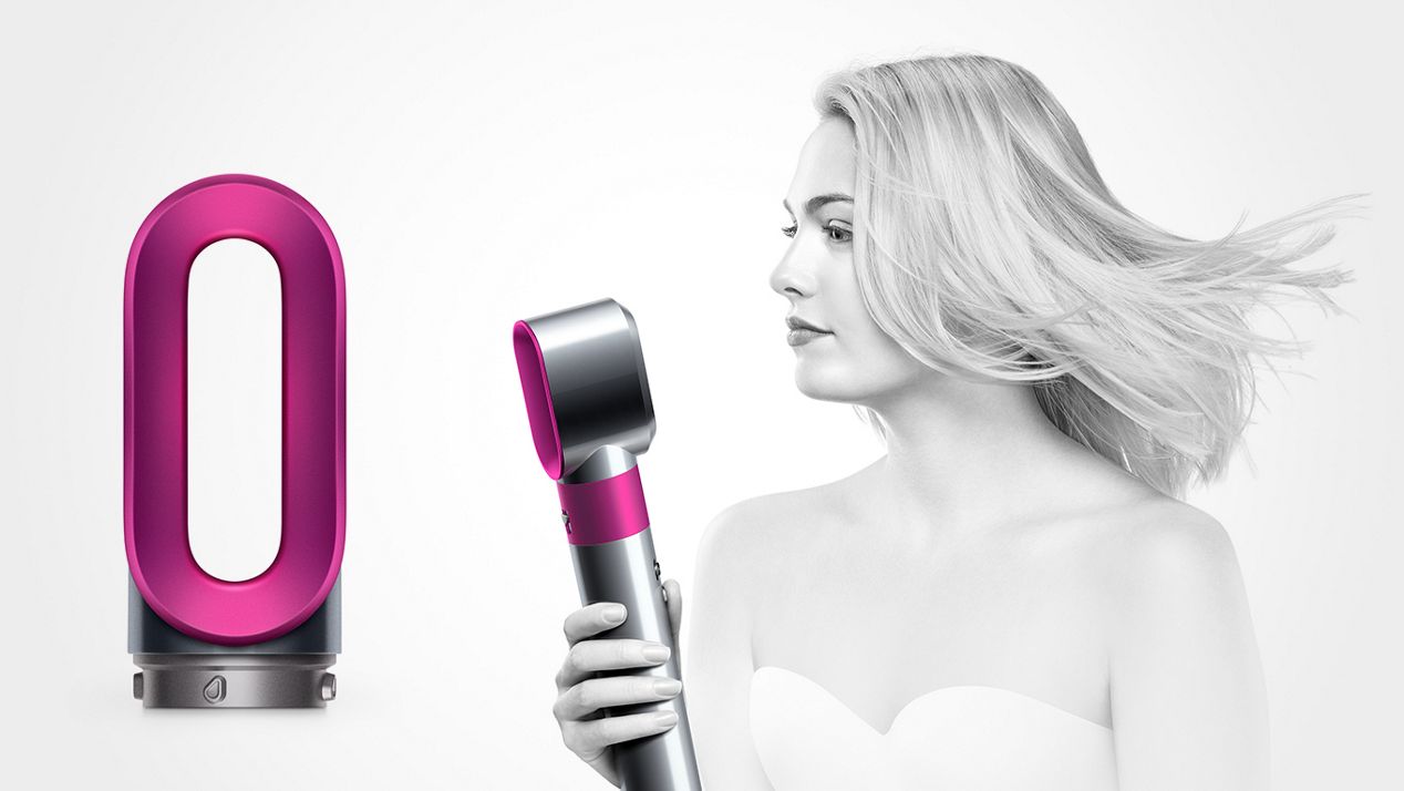 Pre-styling dryer with model using product