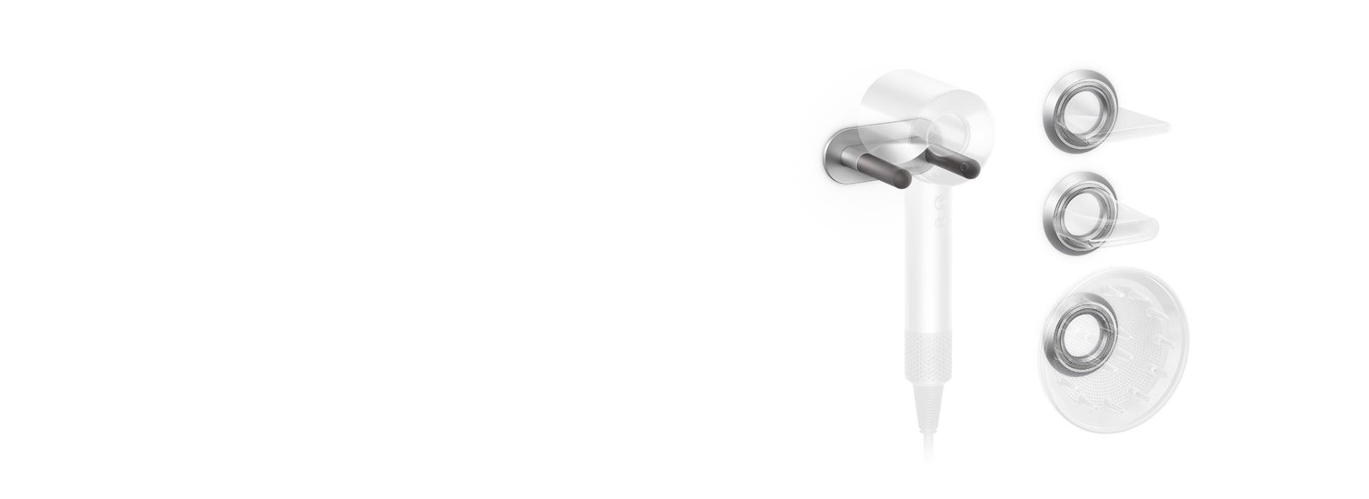 Dyson Supersonic™ hair dryer Wall cradle and magnetic attachment docks
