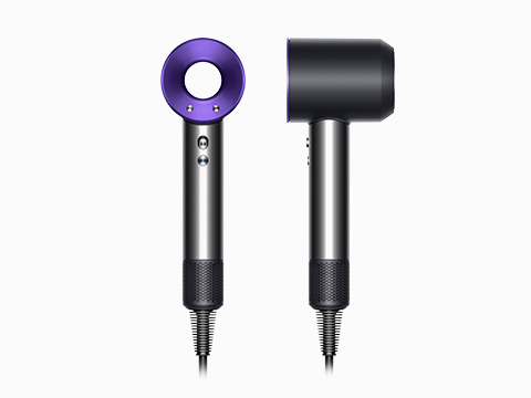 Front and side image of the Dyson Supersonic hair dryer