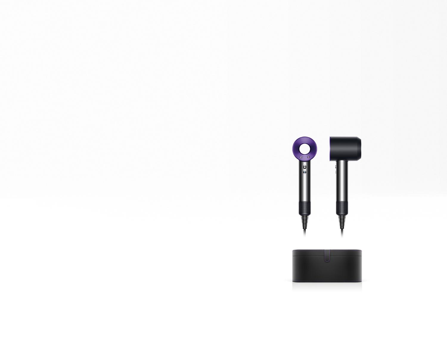 Vue de face et vue latérale du sèche-cheveux Dyson Supersonic🅪 Vue de face et vue latérale du sèche-cheveux Dyson Supersonic🅪
