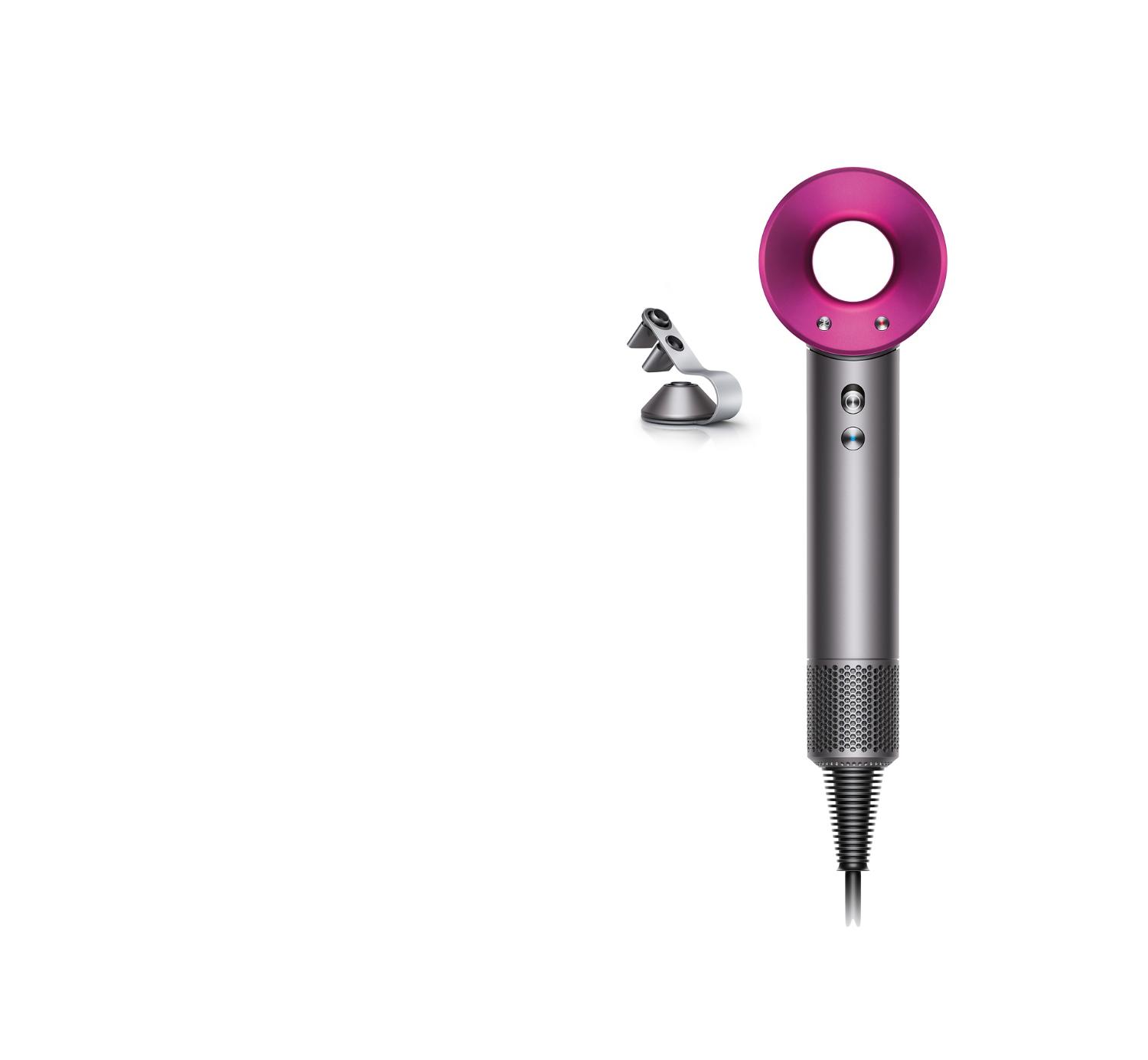 Dyson Supersonic™ hair dryer in Fuchsia/Iron with display stand Dyson Supersonic™ hair dryer