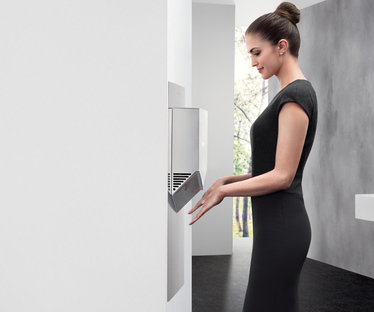placeholder Model with Dyson Airblade V hand dryer