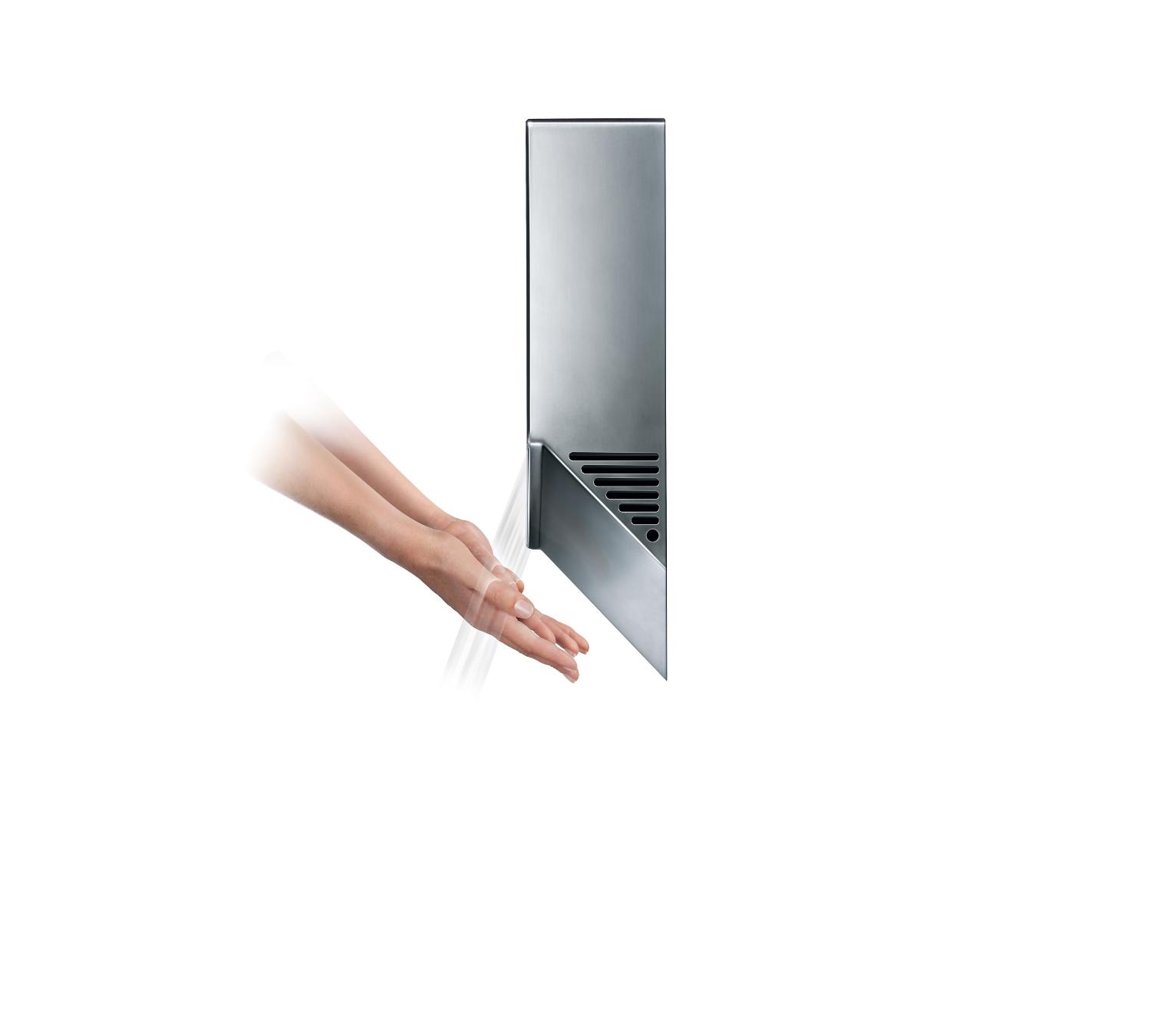 Close-up of Dyson hand dryer
