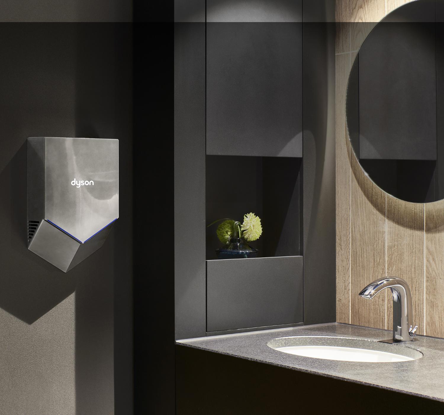 Dyson Airblade V Händetrockner in öffentlichem Waschraum