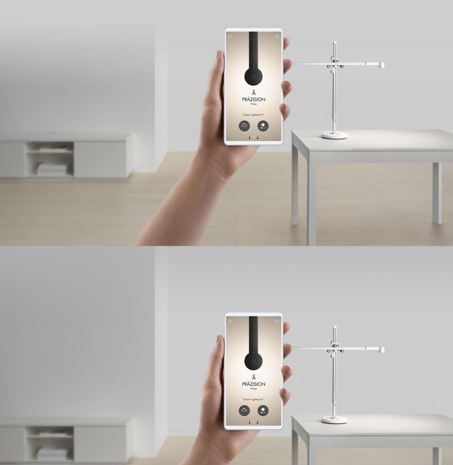 Nahaufnahme der Dyson Link-App