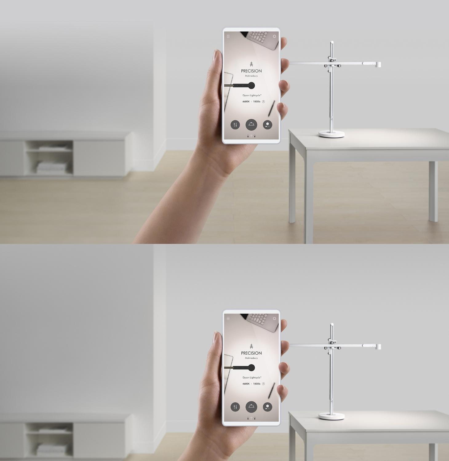 Gros plan sur l'application Dyson Link