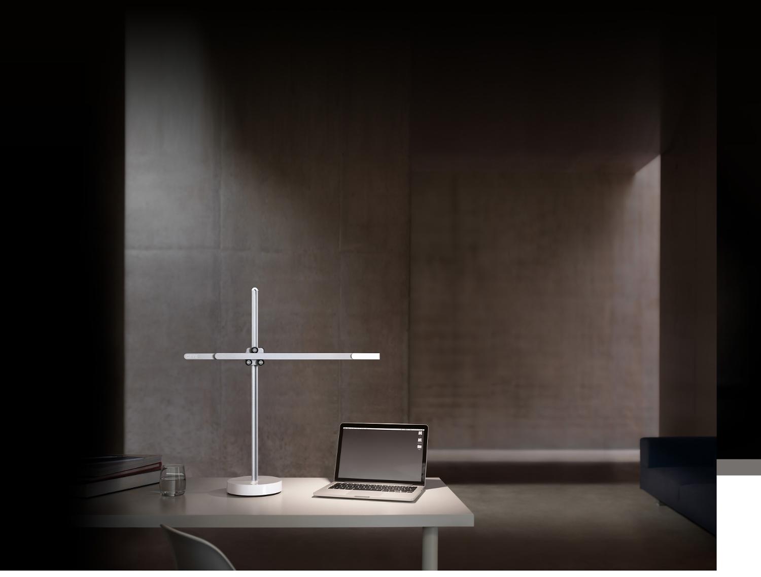 Dyson lamp on desk