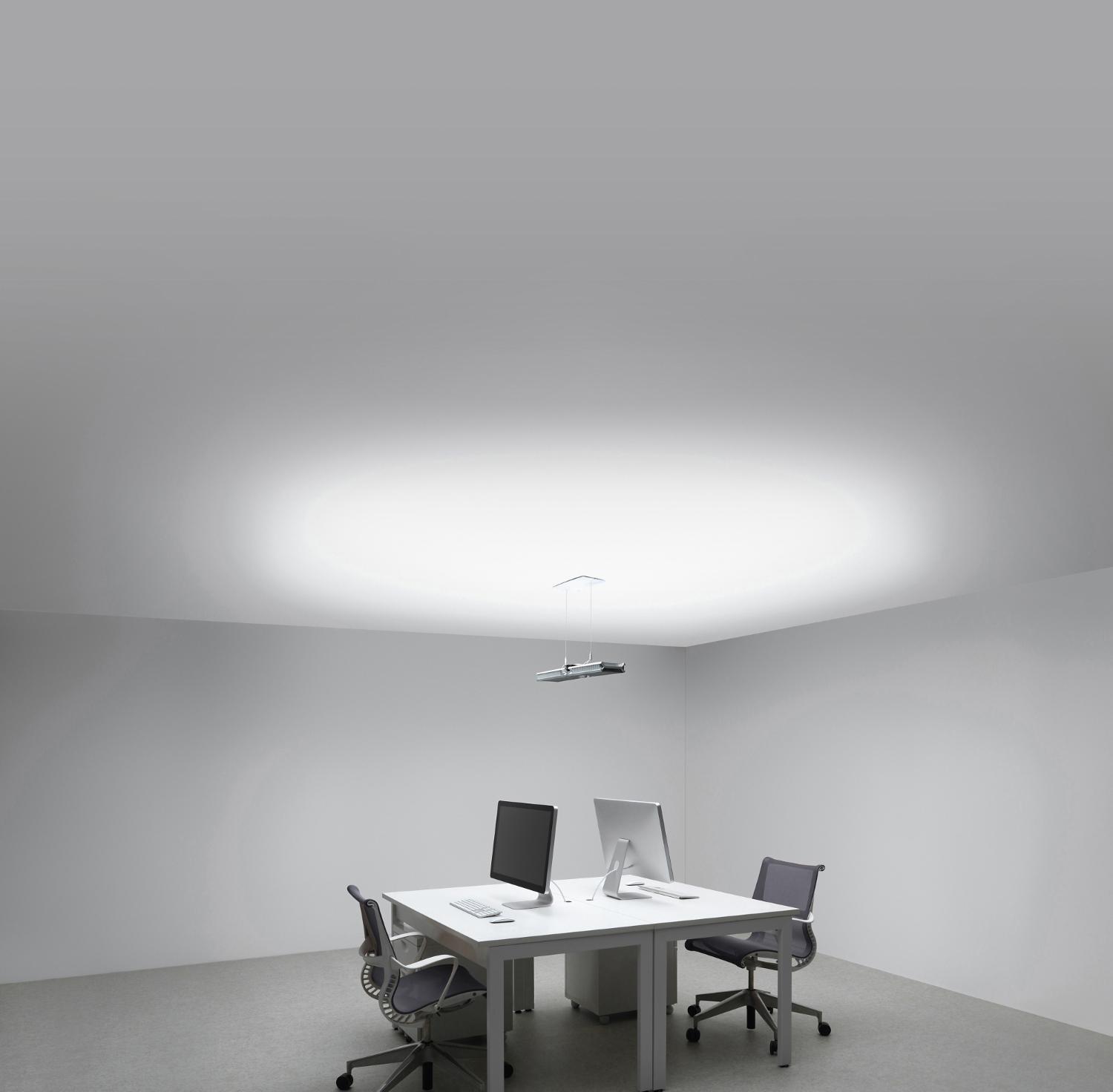 a Cu-Beam Up light over desks