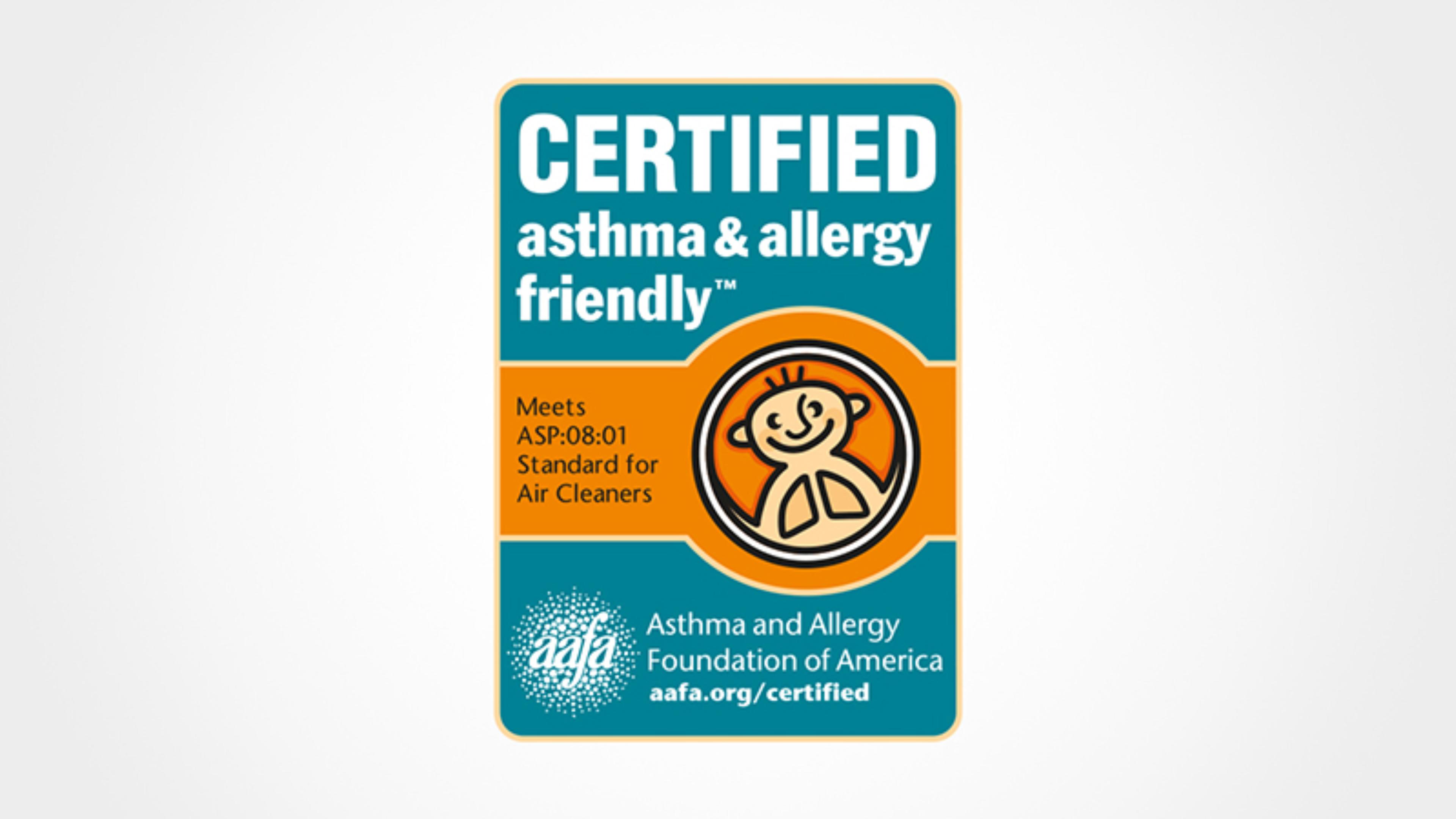 Certified Asthma and Allergy friendly