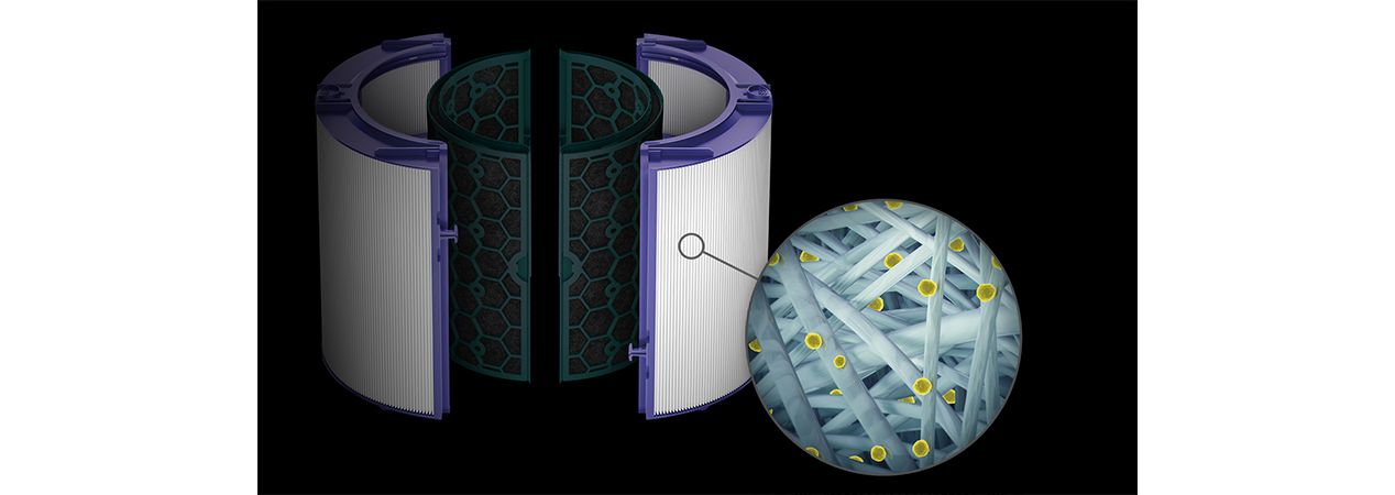 Glass hepa filter removes small pollutants