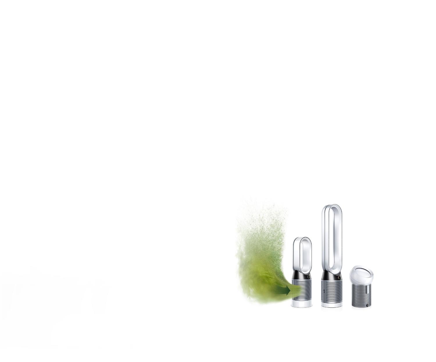 the dyson pure cool range with pure cool tower airflow