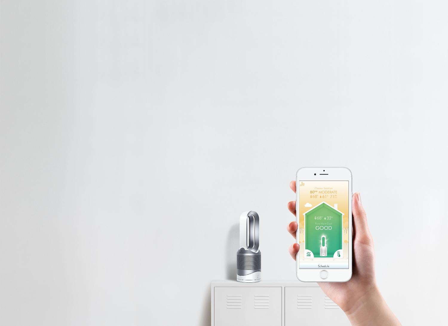 Dyson Link app on smartphone