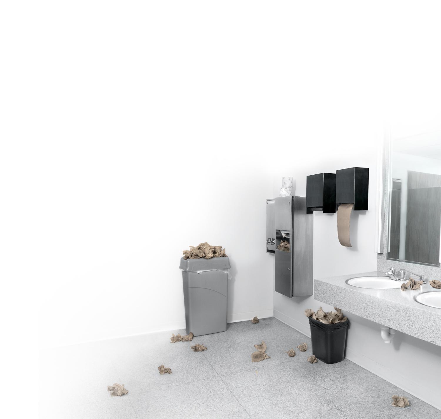 Dyson Airblade hand dryers for business create less mess.