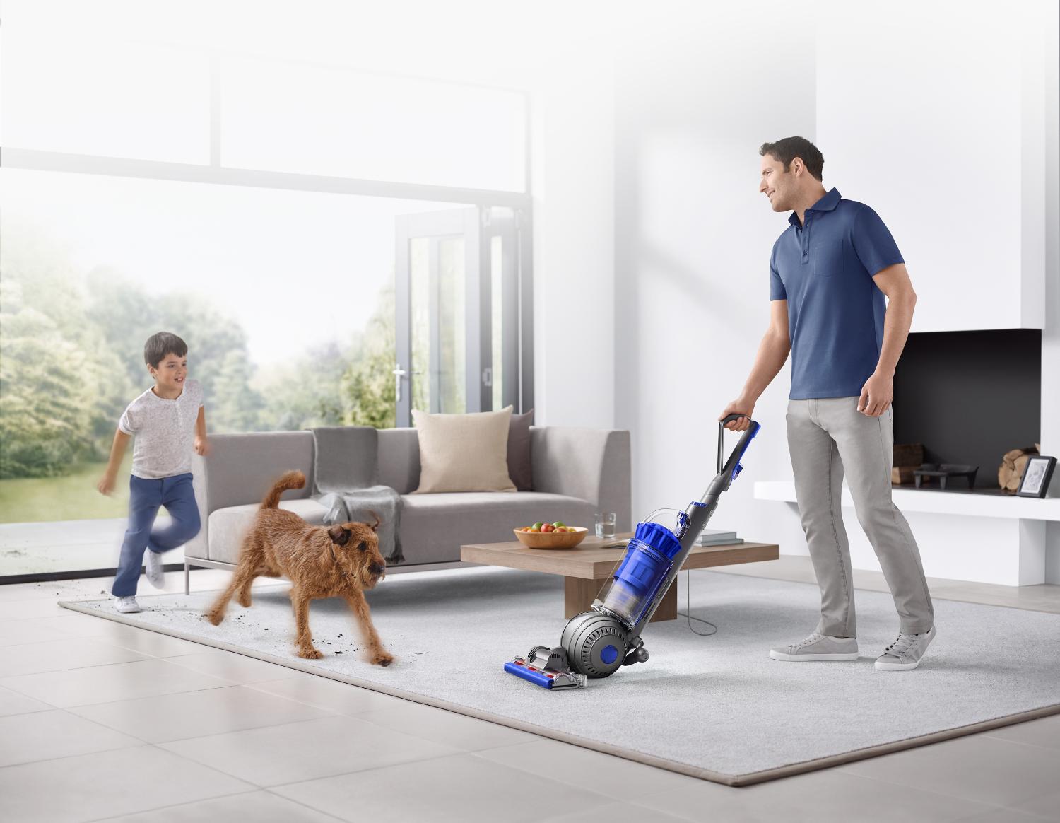 Dyson Ball Animal 2 Total Clean pet vacuum cleaner vacuuming dog hair
