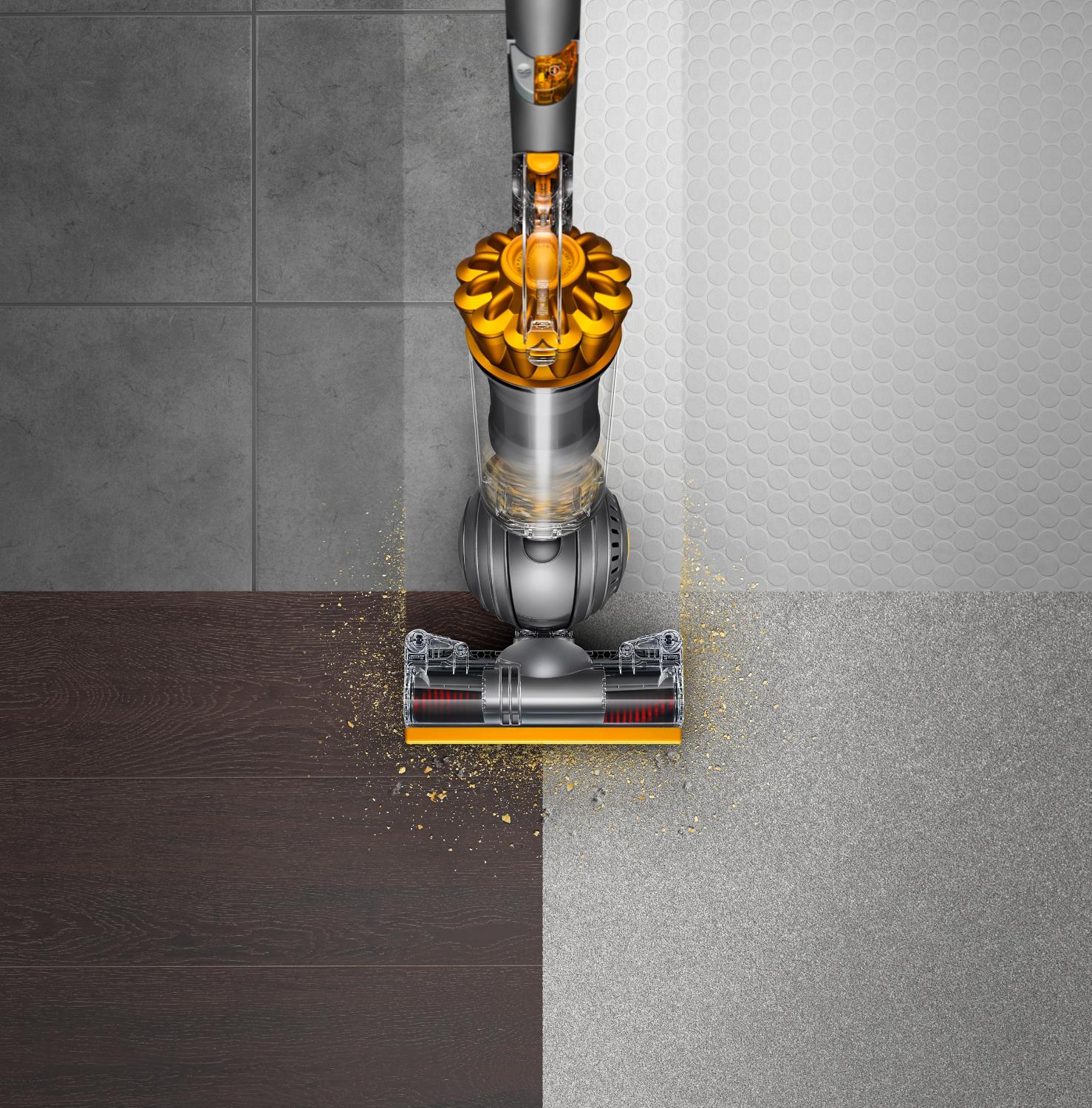 Dyson ball multi floor 2 vacuuming from tile to hardwood floor to carpet