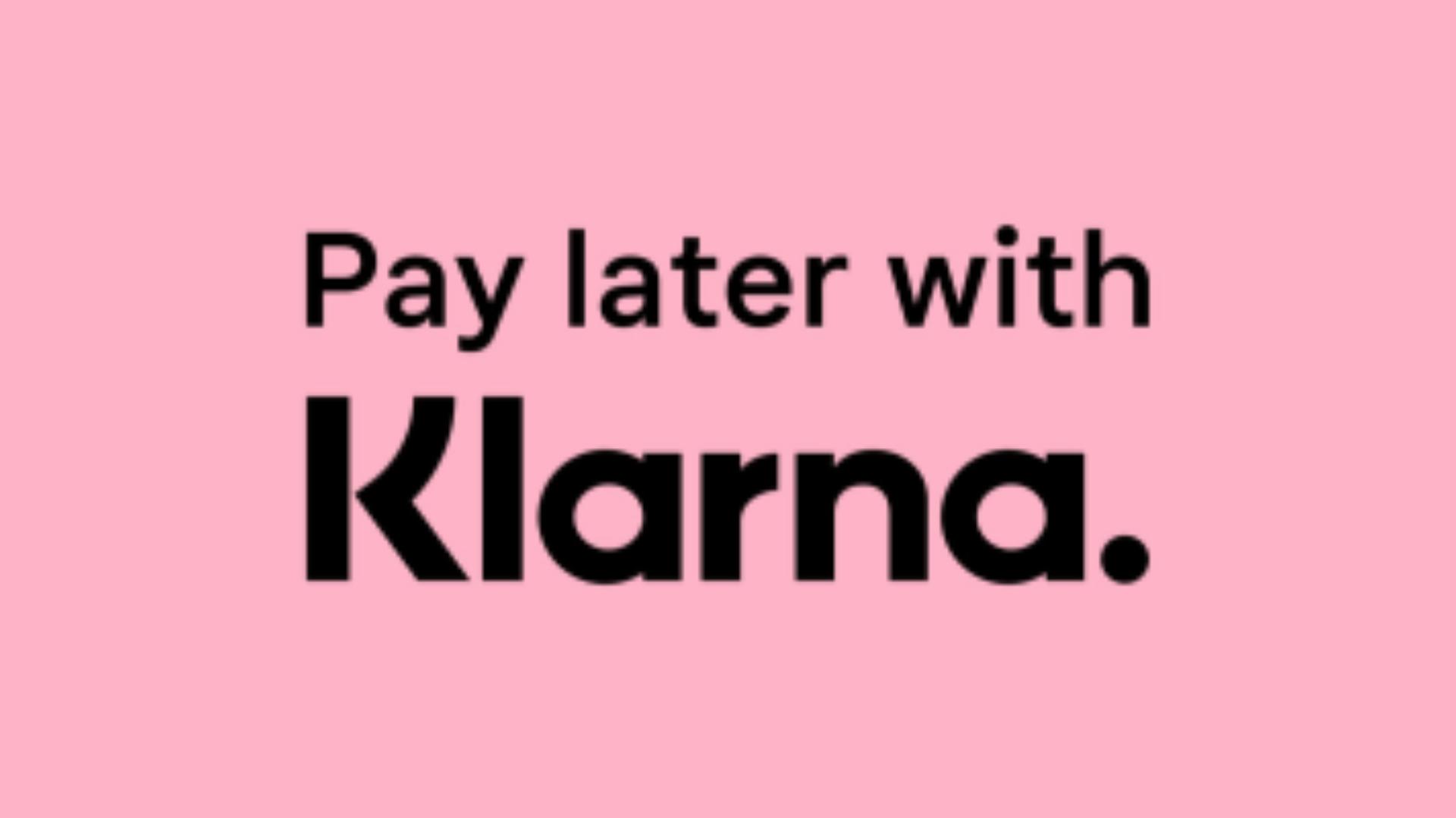 Grafika przedstawiająca operatora płatności Klarna z napisaem pup teraz i zapłać później