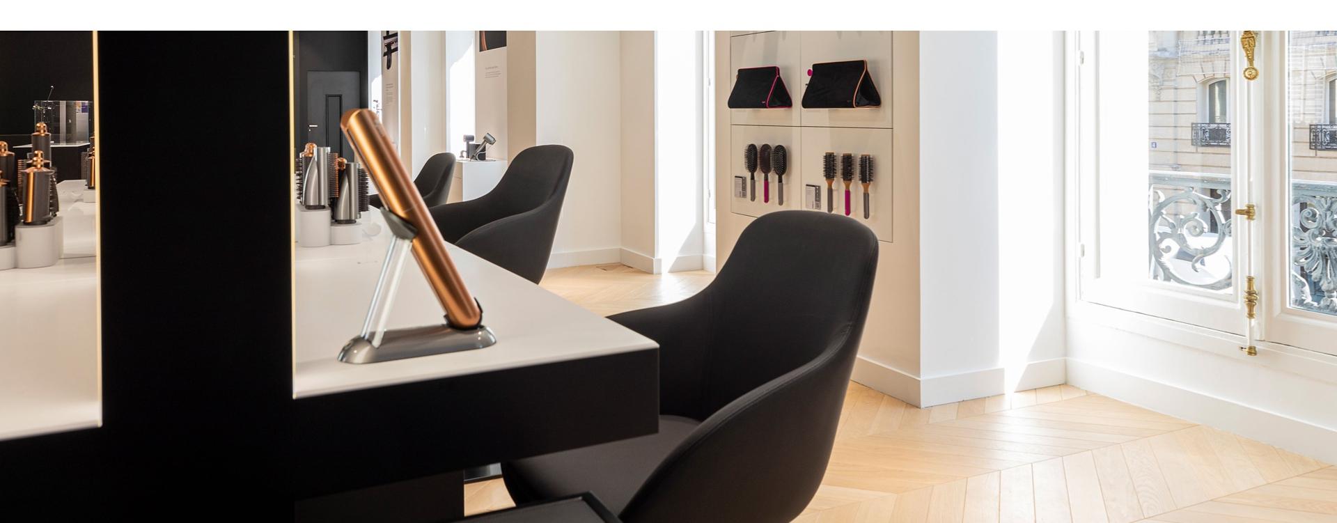 Dyson Beauty Lab styling stations