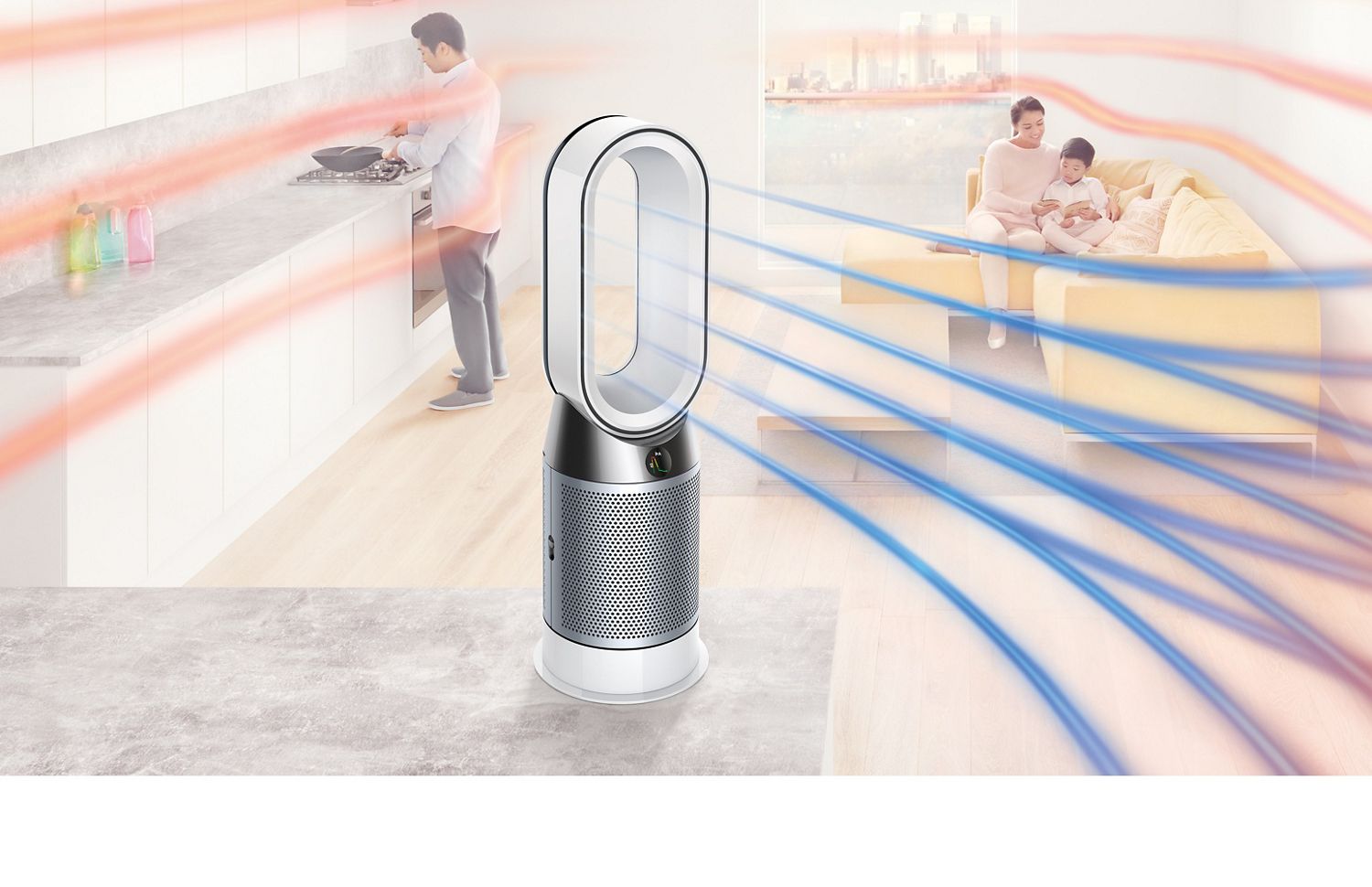 Dyson Pure Hot+Cool  que proporciona aire purificado