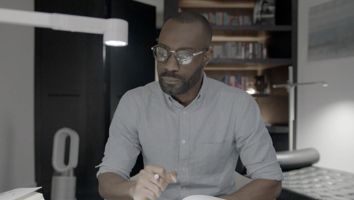 Video of a man working at his desk