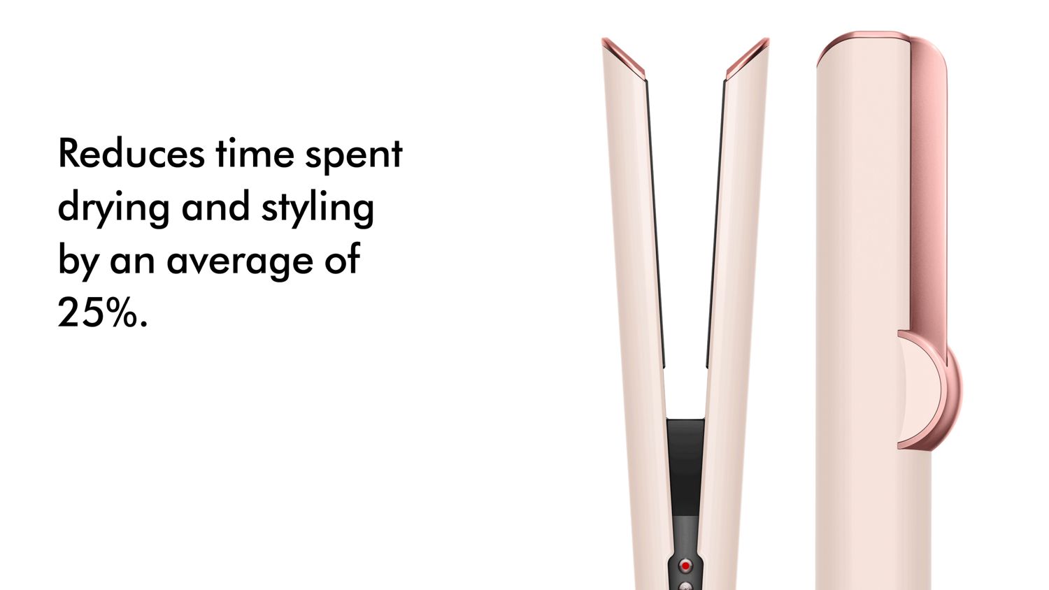 The Dyson Airstrait straightener is used to dry and style hair from wet.