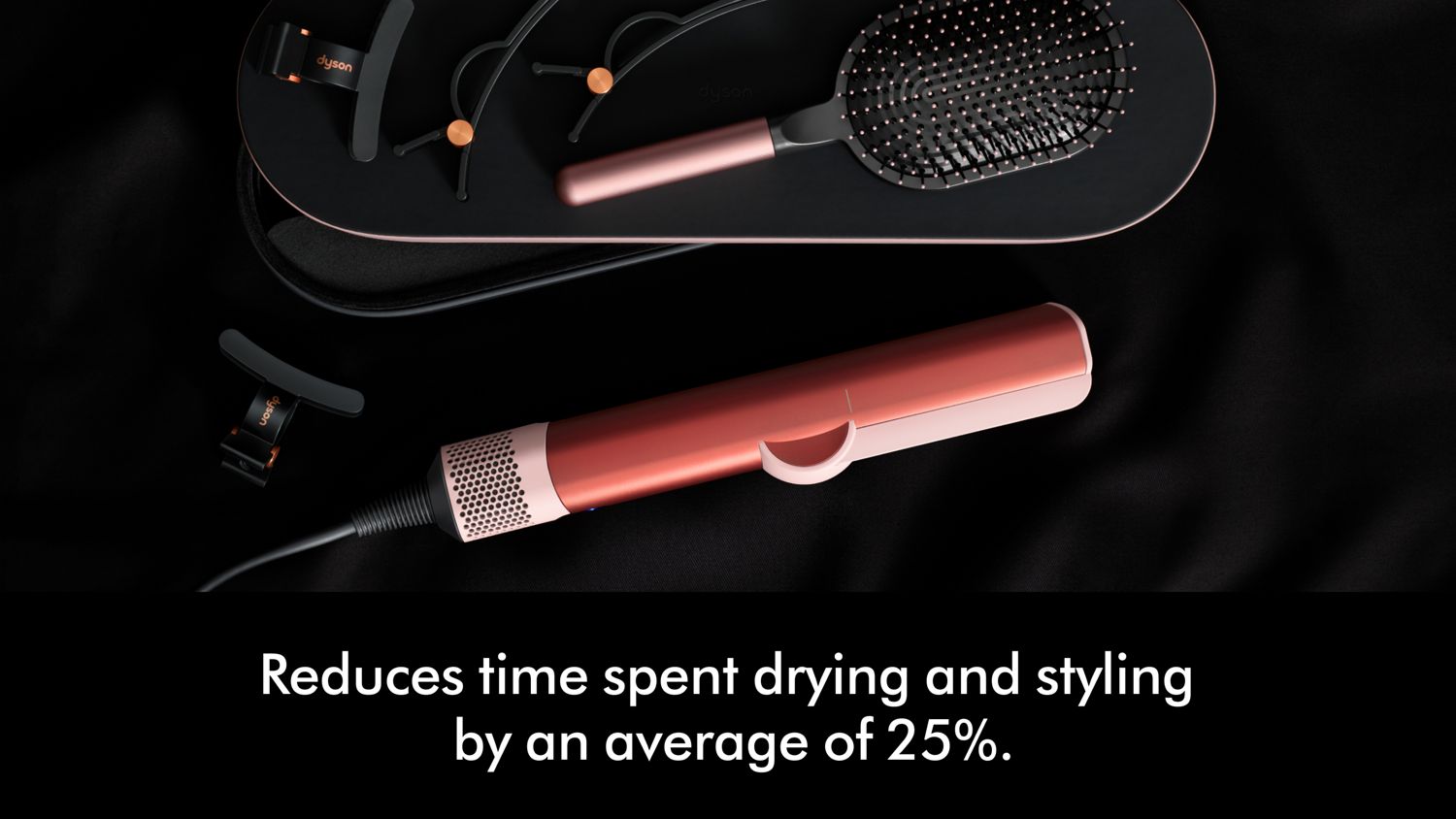 The Dyson Airstrait straightener is used to dry and style hair from wet.