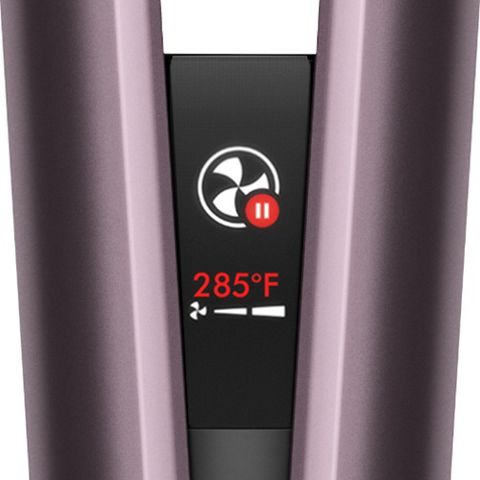 Gros plan de l'écran LCD du Dyson Airstrait montrant que l'appareil s'est automatiquement arrêté. Gros plan de l'écran LCD du Dyson Airstrait montrant que l'appareil s'est automatiquement arrêté.