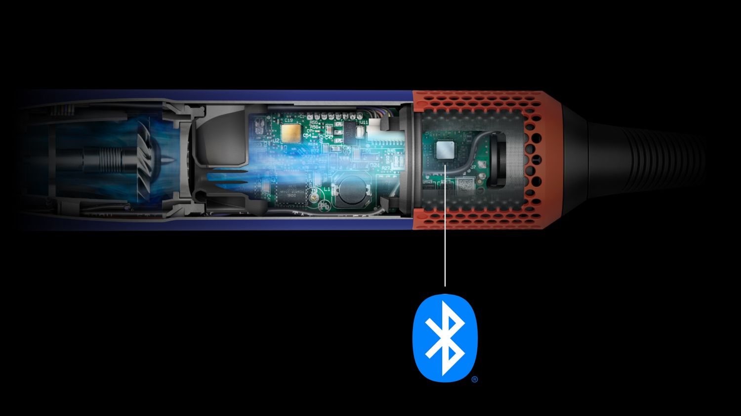 The technology inside the Dyson Airwrap i.d. multi-styler and dryer that allows the device to connect to Bluetooth.