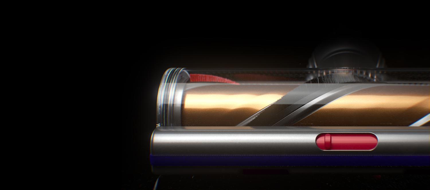 Part of an exclusive gold-coloured vacuum cleaner head
