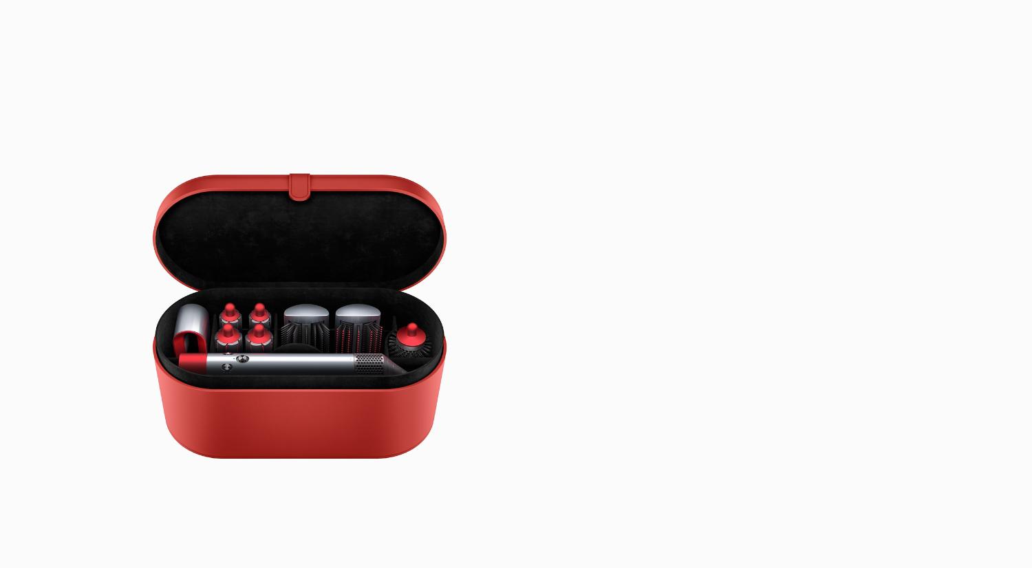 Dyson Airwrap™ styler with attachments in red presentation case