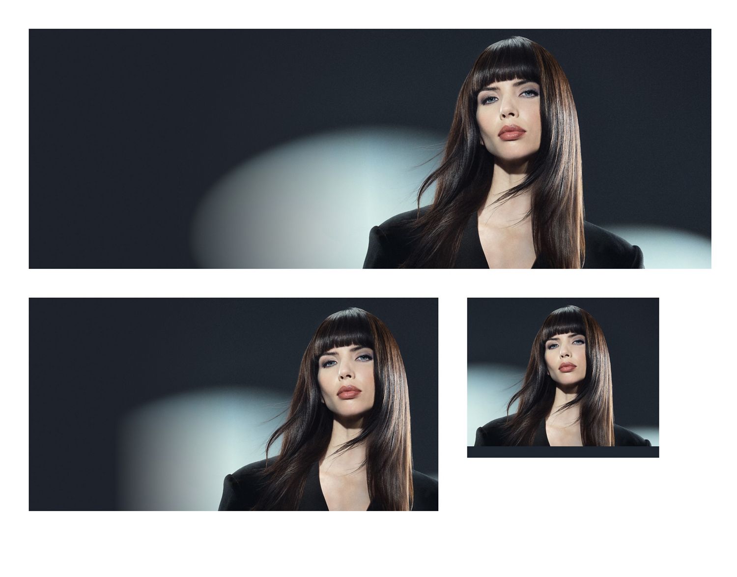Model mit glatt gestyltem Haar, erzielt mit Geräten von Dyson Beauty.