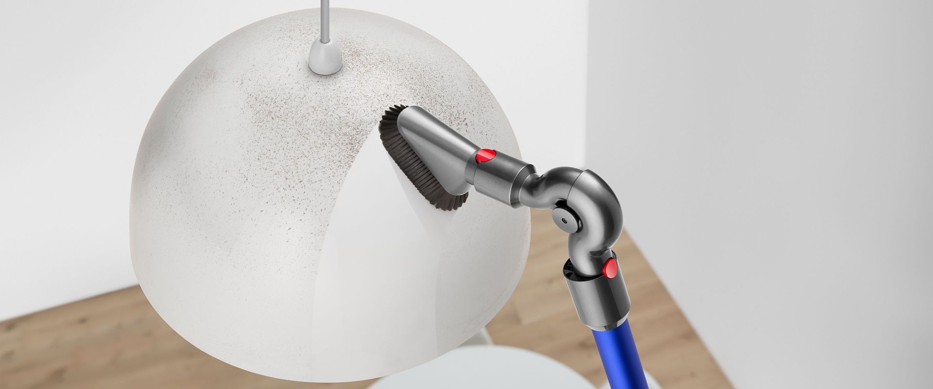 Dyson Up-top adaptor cleaning a light