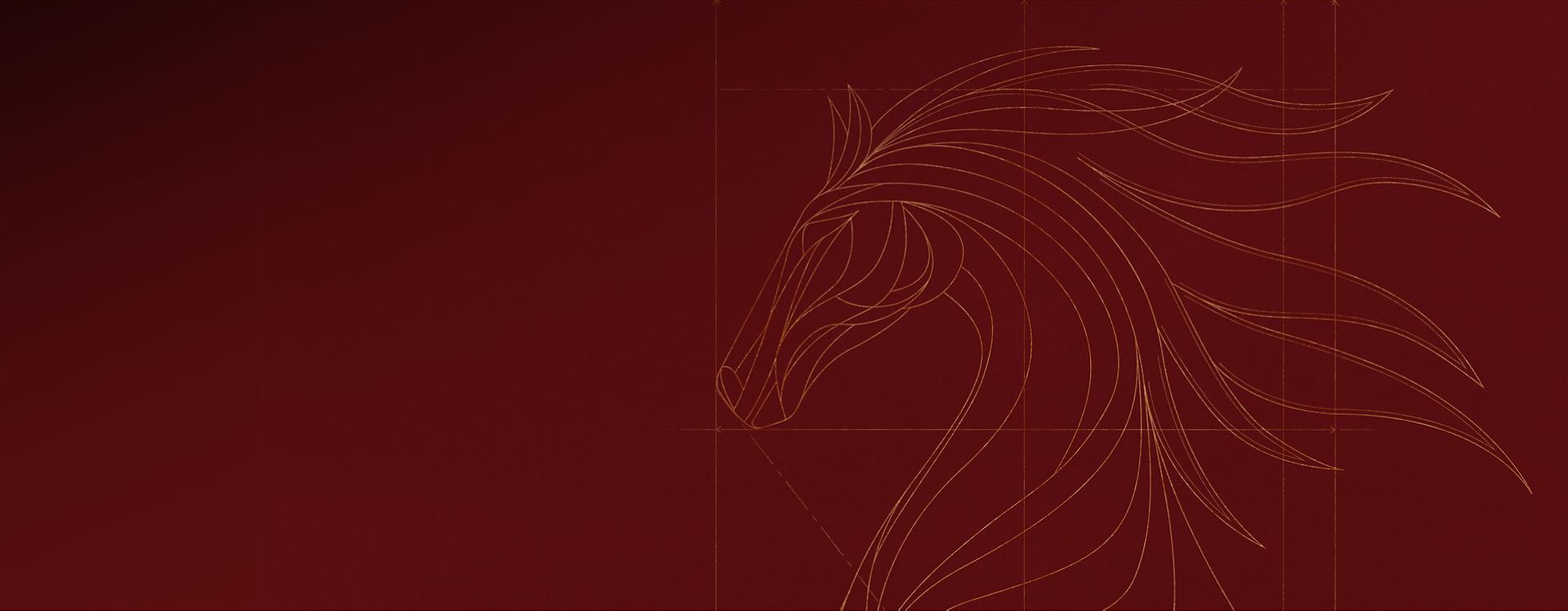 Line drawing of a horse with Dyson motor