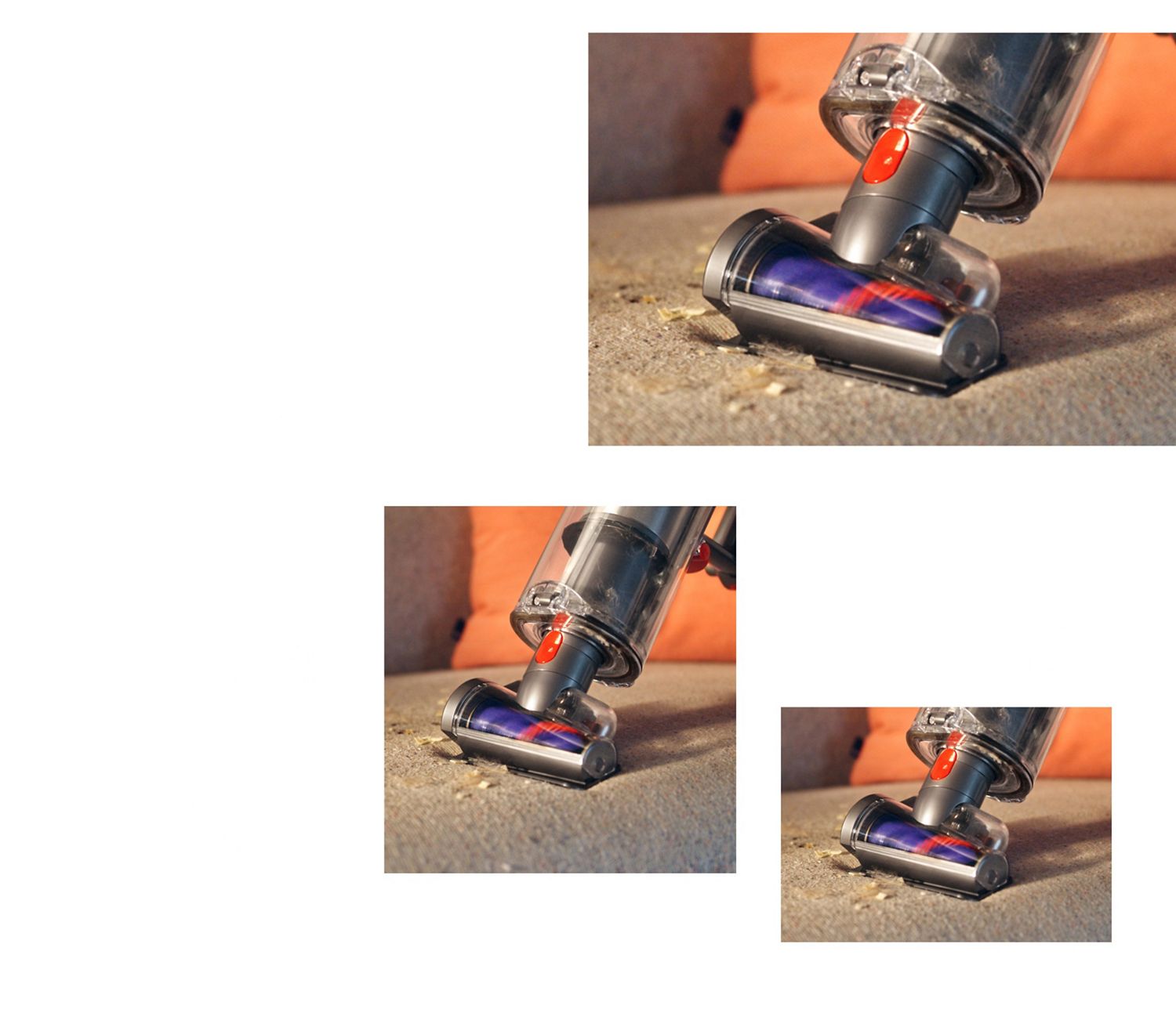 De Dyson Hair schroefvormige borstel wordt gebruikt om haren van huisdieren te verwijderen van zachte oppervlakken. De Dyson Hair schroefvormige borstel wordt gebruikt om haren van huisdieren te verwijderen van zachte oppervlakken.