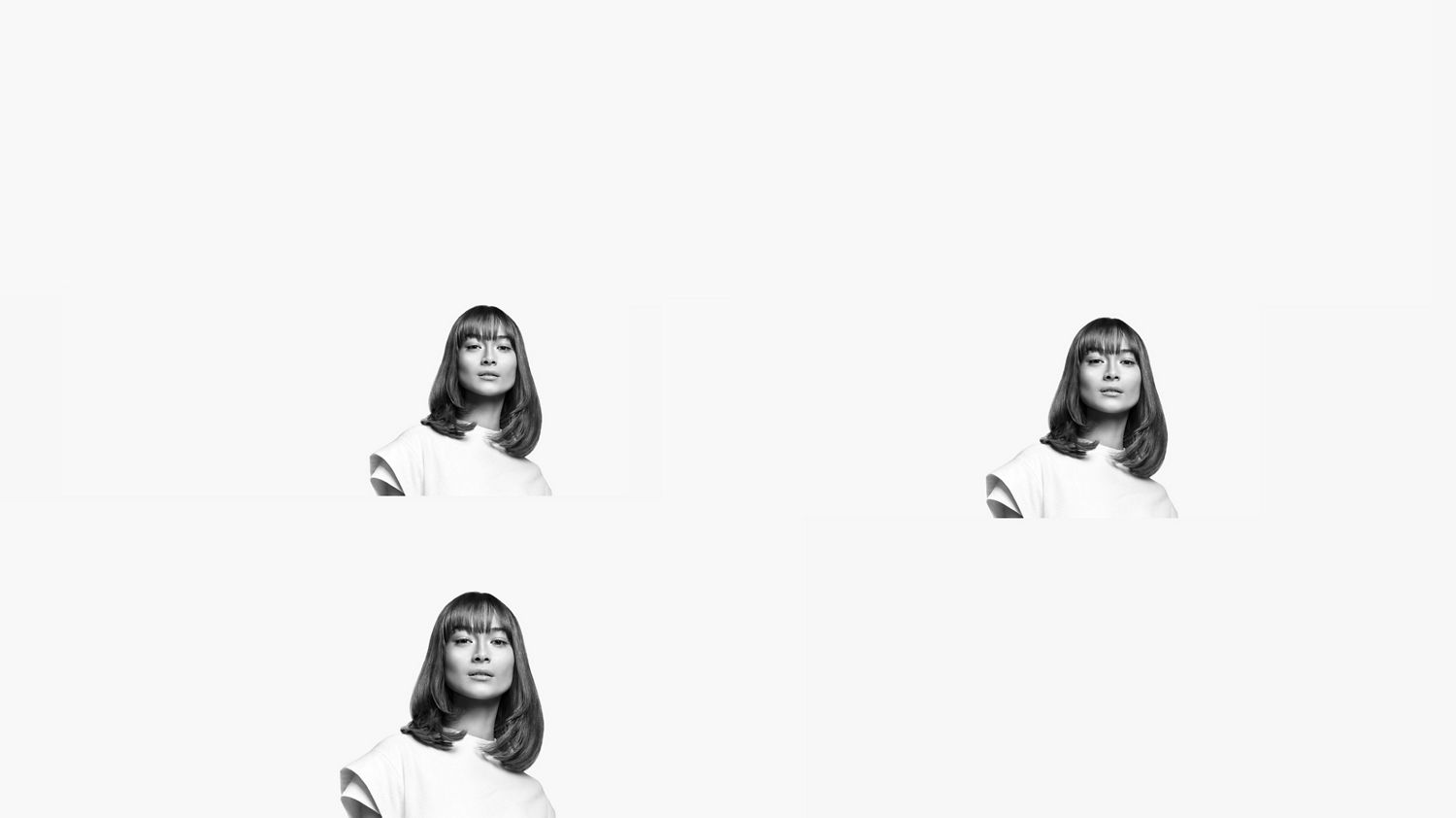 Woman with type 1 hair with a blow out hair style