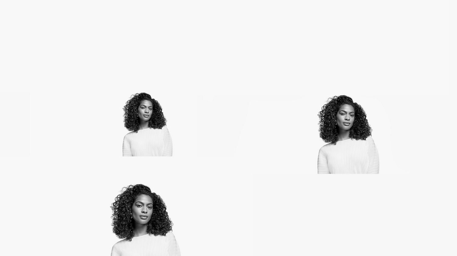 Woman with type 3 hair