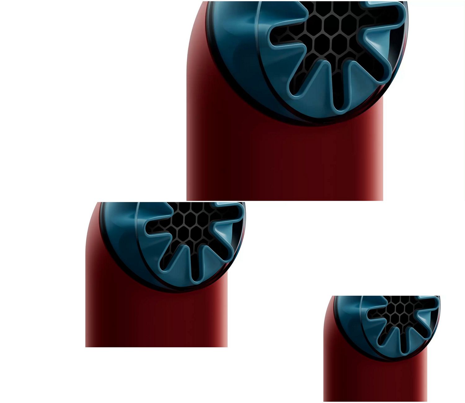 Top of a Dyson HushJet Mini Cool fan showing the unique HushJet nozzle, which delivers powerful, focused cooling.
