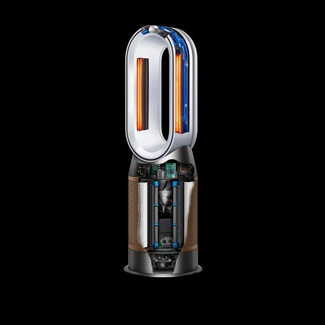 Dyson HP09 Purifier Hot+Cool Formaldéhyde 3 en 1 Blanc/doré Ventilateur &  purificateur d'air & radiateur soufflant silencieux Convient pour chambre à  coucher, personnes allergiques, filtre à air 99,5 % avec lingettes  d'entretien