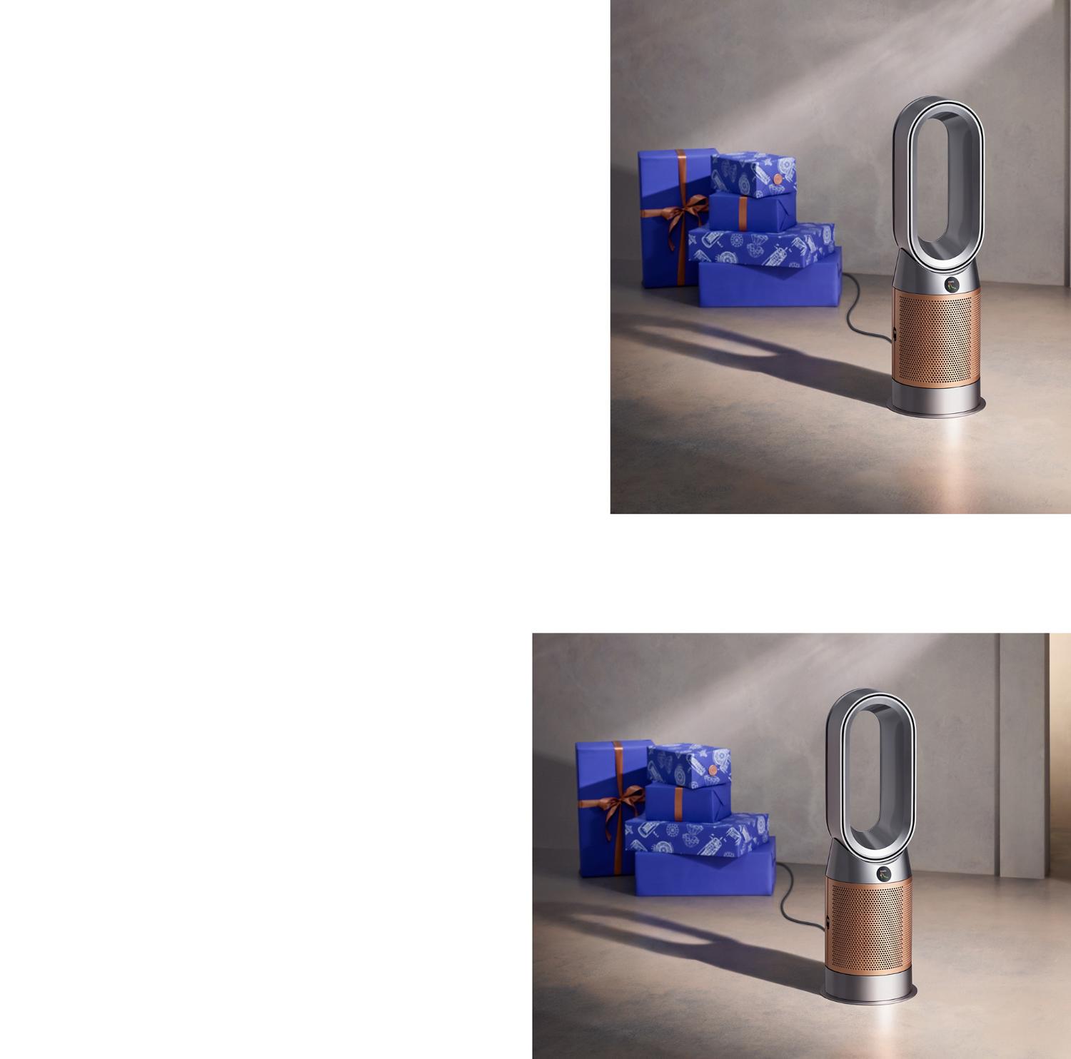Dyson Purifier Hot+Cool Formaldehyde purifying fan heater in Prussian blue and rich copper
