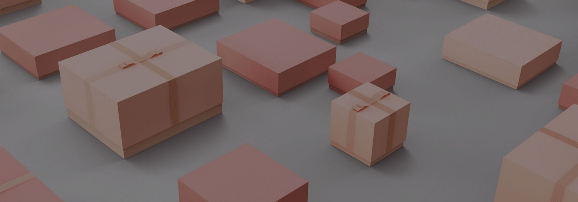 A selection of gift-wrapped boxes.