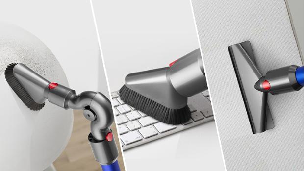 The Dyson Furniture cleaning kit used to clean objects around a home.