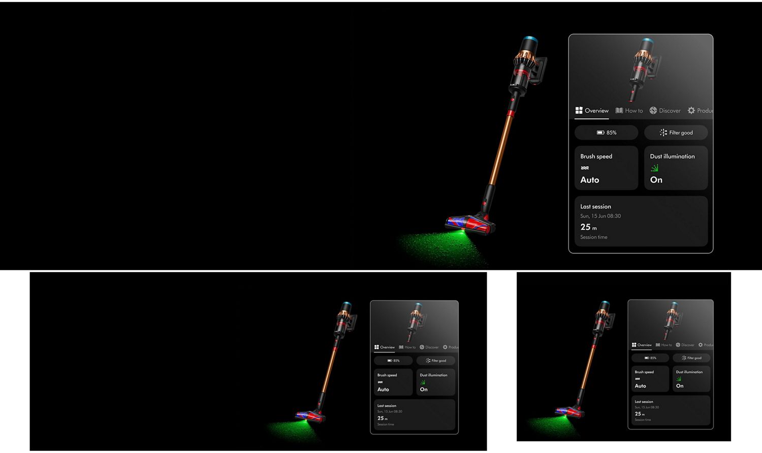 A model curls her hair with the Dyson Airwrap I.D. multi-styler and dryer and the I.D. Curl sequence on the MyDyson app.