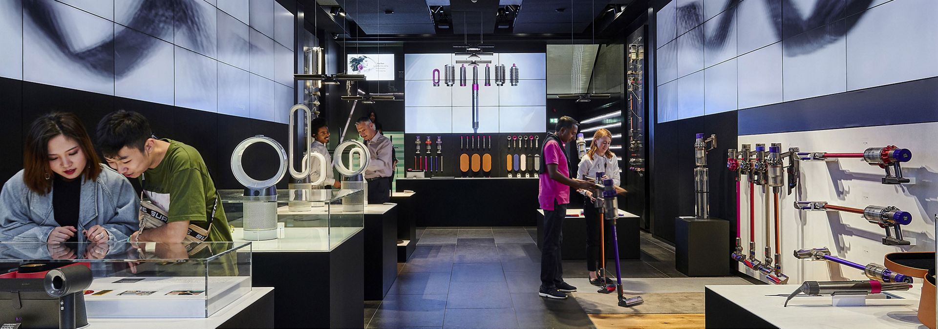 Interior of a Dyson Demo store.