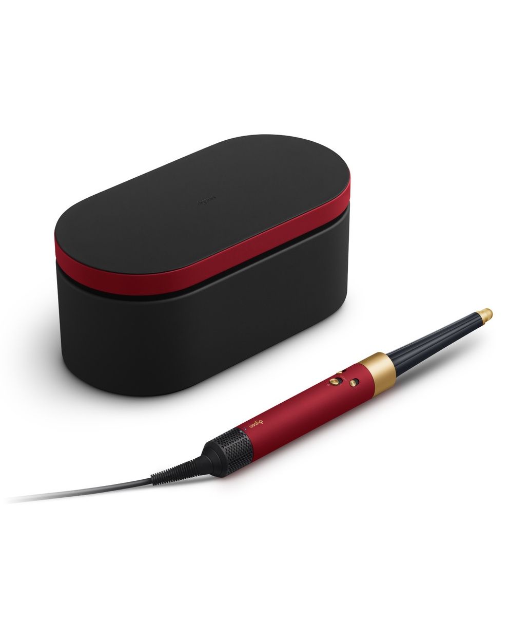 The Dyson Airwrap i.d. multi-styler and dryer in Red velvet and gold with Presentation case.