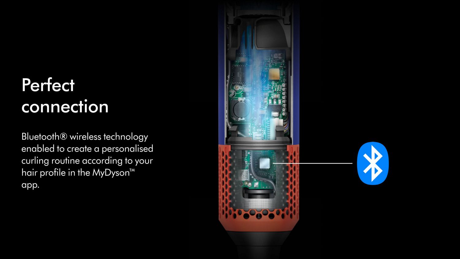 The technology inside the Dyson Airwrap i.d. multi-styler and dryer that allows the device to connect to Bluetooth.